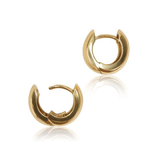 Vintage 14k Gold Huggie Hoop Earrings