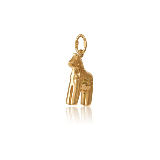 Vintage Swedish 18k Gold Dala Horse Charm