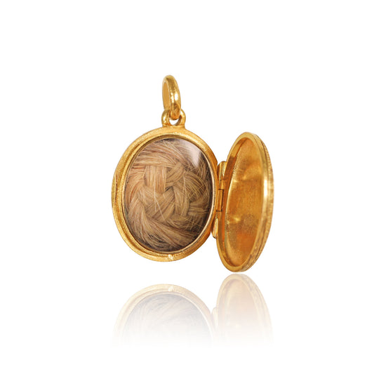 Antique Victorian 18k Gold Engraved Enamel Greek Key Locket