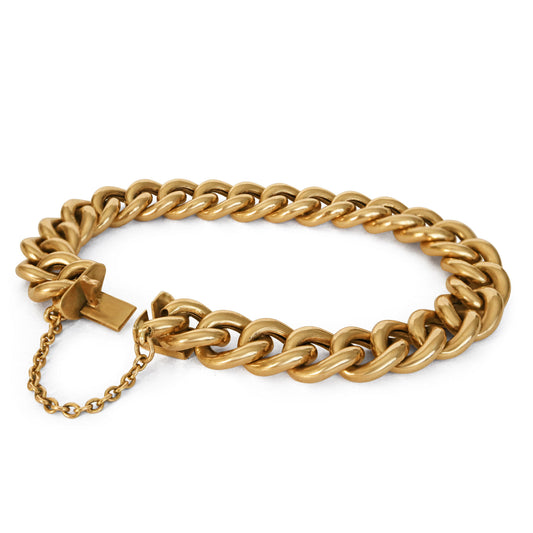 Vintage 18k Gold Curb Link Bracelet