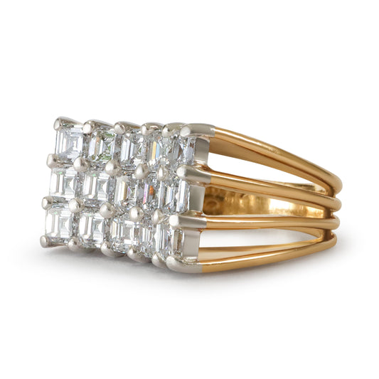 Vintage Oscar Heyman Brothers Asscher Cut Diamond Ring