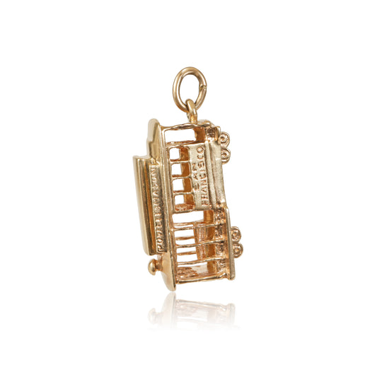Vintage 14k Gold San Francisco Trolley Charm