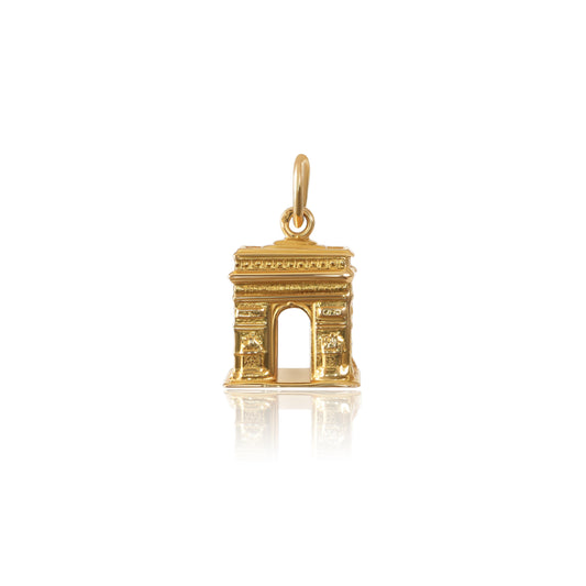 Mid Century French 18k Gold Arc de Triomphe Charm