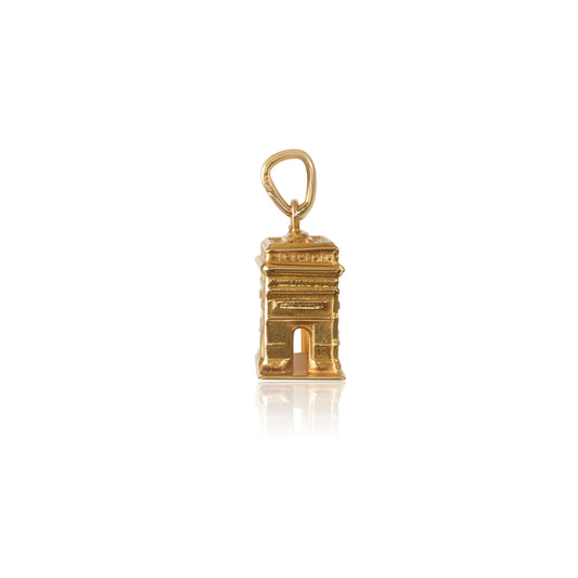 Mid Century French 18k Gold Arc de Triomphe Charm