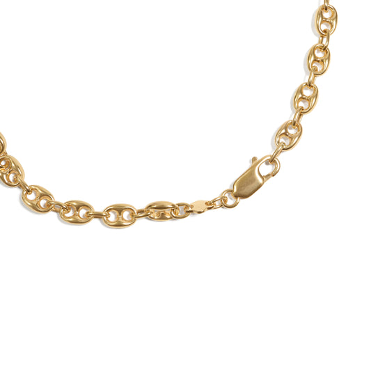 Vintage Italian 14k Gold Mariner's Link Chain