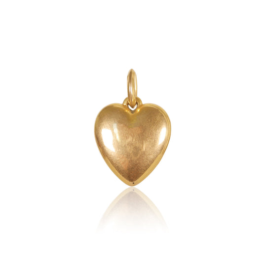 Antique Victorian 15k Gold Enamel Seed Pearl Heart Pendant