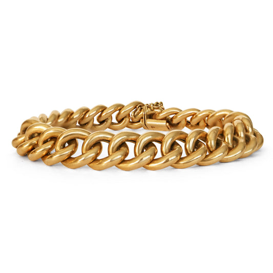 Vintage 18k Gold Curb Link Bracelet